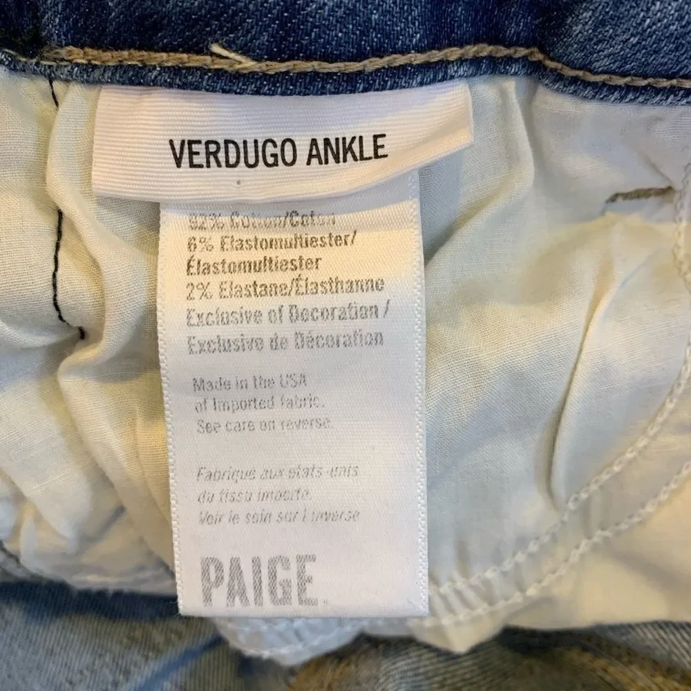 Paige Verdugo Ankle Paulinatux Embellished Jeans
